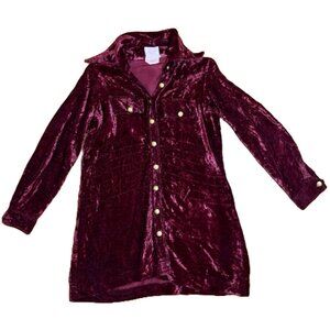 Vintage crushed velvet long-sleeve tunic